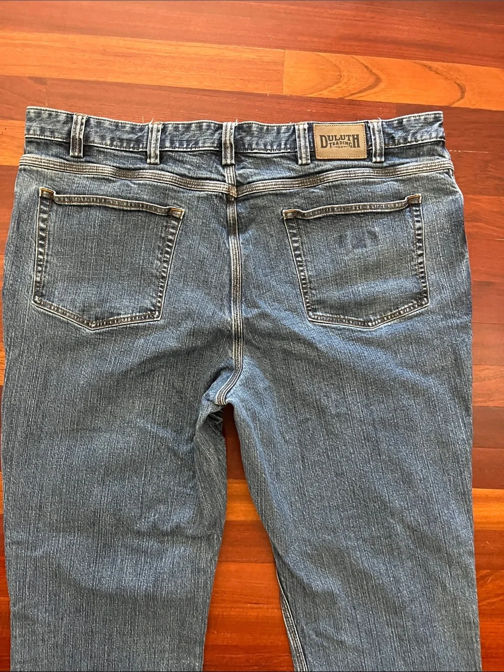 Mens 44x34 Duluth Flex Ballroom Blue Jeans